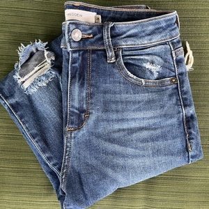 Distressed jeans